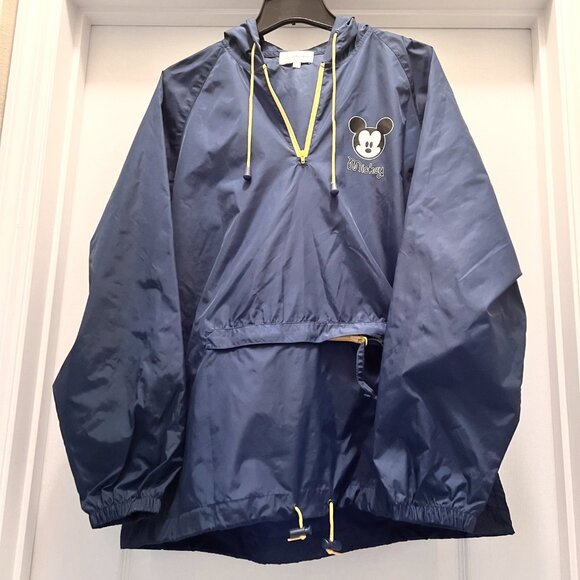Disneyland-Hong Kong Micky Mouse Rain Jacket-Unisex-Pull Over Hooded-Size Large - Picture 3 of 16